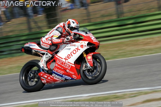 2009-09-27 Imola 2136 Acque minerali - Superstock 1000 - Race - Daniele Beretta - Ducati 1098